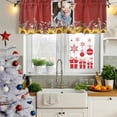 thumbnail image 6 of 2 Pack Valances for Windows, Pig Sunflowers Window Valances for Living Room/Bedroom/Bathroom, Eucalyptus Leaves Floral Bees Red Barn Light Filtering Kitchen Curtain Valance 60"W x18" L, 6 of 9