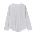 thumbnail image 6 of Long Sleeve Tunic Tops for Women, Yigetop Long Sleeve Shirts for Women Crew Neck Casual Fall Fashion Blouses Basic Tops Work Clothes Tunic Tee Shirts for Women White M, 6 of 9