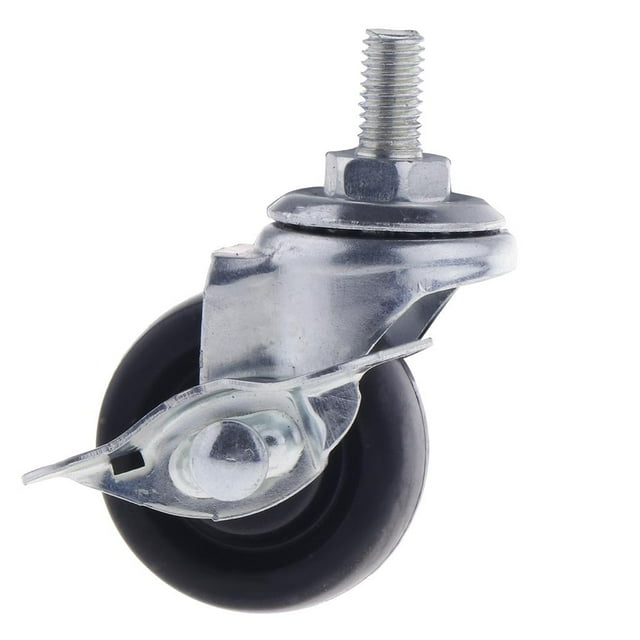 Reemplazo universal de giratoria M8 de giratoria de goma de 1.5 pulgadas , material: caucho, opción económica Cola Ruedas giratorias con placa giratoria