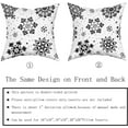 thumbnail image 5 of Black White Snowflakes Winter Christmas Pillow Covers 20x20 Set of 2 Xmas Snow Holiday Decoration Print Decorative Outdoor Pillowcases Seasonal Farmhouse Throw Cushion Case Decor for Couch Sofa Bed, 5 of 6