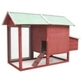 thumbnail image 3 of vidaXL Chicken Cage Red 170x81x110 cm Solid Pine & Fir Wood, 3 of 5