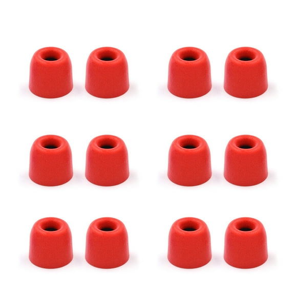 6 Pairs Ear Pads Elastic Earphone Earcaps Noise Reduction Foam Sleeping Earcaps Portable Travel Eartips Replacement Earplugs Covers Supplies Red