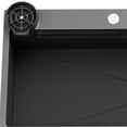 thumbnail image 6 of ModFusion 32-inch Black Kitchen Single Bowl Sink with Cup Washer, Cutting Board, Stainless Steel Nano Drop-In Modern Sink Workstation with Accessories, American Standard, 6 of 10