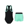 thumbnail image 4 of HULIJA Kids Girls 2-Piece Swimsuits Racer Back Jumpsuit with Bottoms Tankini Swimwear Bathing Suit Tropical Palm 10, 4 of 8