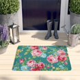 thumbnail image 2 of Pioneer Flower Floral Print Flannel Non Slip Door Rugs,Washable Door Mats Indoor,Decorative Door Mats,Dirt-Resistant and Absorbent Doormat for Entrance,Bedroom,Kitchen,Bathroom,23.5"x16", 2 of 5