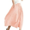 thumbnail image 2 of Delliss Culottes For Women's Elastic Waist Loose Wide Leg Pants With Pocket Pink M, 2 of 5