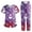 Purple, variant on Lumtrix Christmas Scrubs Set for Women V-Neck Short Sleeves Christmas Printed Casual Quick Dry Soft Lightweight Top & Pants with Multi Pockets Multicolor XXL