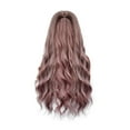thumbnail image 4 of SUCS Medium Length Curly Hair Dyed Wave Female Wig, Natural Wave Wig Synthetic Heat, 4 of 5