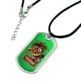 thumbnail image 2 of Tiki Time Witch Doctor Tropical Island Military Dog Tag Pendant Necklace with Cord, 2 of 5