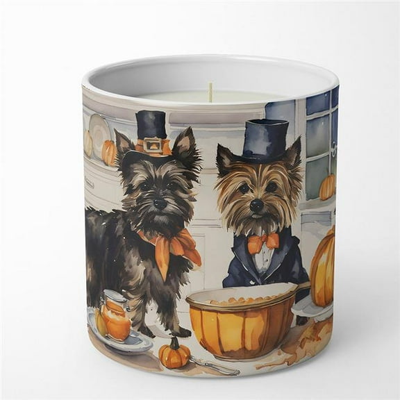 10 oz Unisex Cairn Terrier Fall Kitchen Pumpkins Decorative Soy Candle