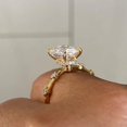 thumbnail image 5 of solitaire jewels 3.75CT Oval Moissanite Hidden Halo Engagement Ring For Women, 14K Yellow Gold, 5 of 6