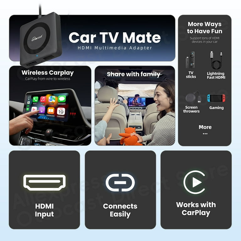 Ottocast Car TV Mate Converter for Fire Google TV Stick to OEM