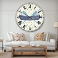 thumbnail image 2 of Designart 38" x 38" Gold Analog Round Lake House Wall Clocks, CLM30694-C38, 2 of 2