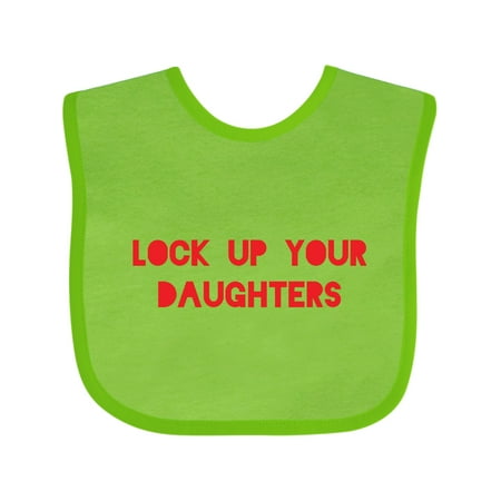 

Inktastic Lock Up Your Daughters Gift Baby Boy or Baby Girl Bib