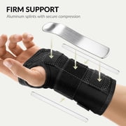 BraceUP Wrist Brace for Carpal Tunnel Relief – Right Hand Stabilizer with Metal Splint(S/M, Left Hand)