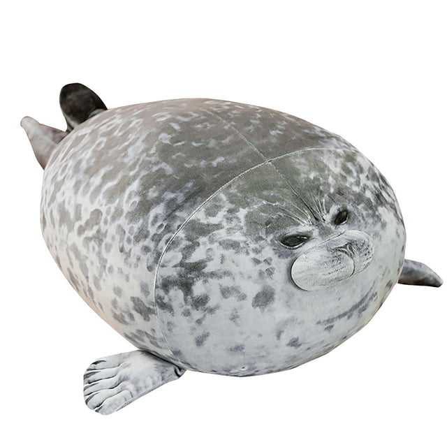 Juguete Peluche Con Foca Foca Regordeta 30 CM (ojos Abiertos 30 CM)
