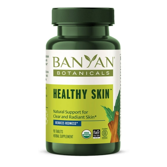 Banyan Botanicals Healthy Skin – Organic Skin Supplement – For Radiant and Healthy Looking Skin – 90 Tablets – Non-GMO Sustainably Sourced Vegan
