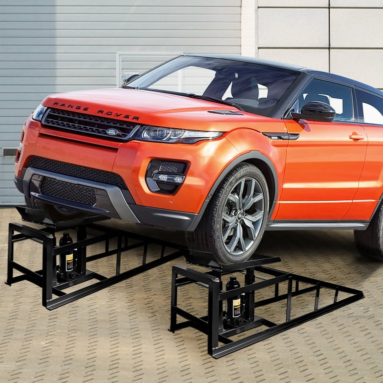 Low Profile 2PCS 5 Ton Hydraulic Car Ramps - 10000lbs Capacity Heavy ...