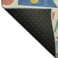 thumbnail image 5 of Addison Rugs Mayfield Premium Machine Washable Transitional Geometric Blue Rectangle Rug, 3' X 5' Machine Washable Transitional Geometric Blue Oversized Sherpa Throw Blanket, 5 of 7