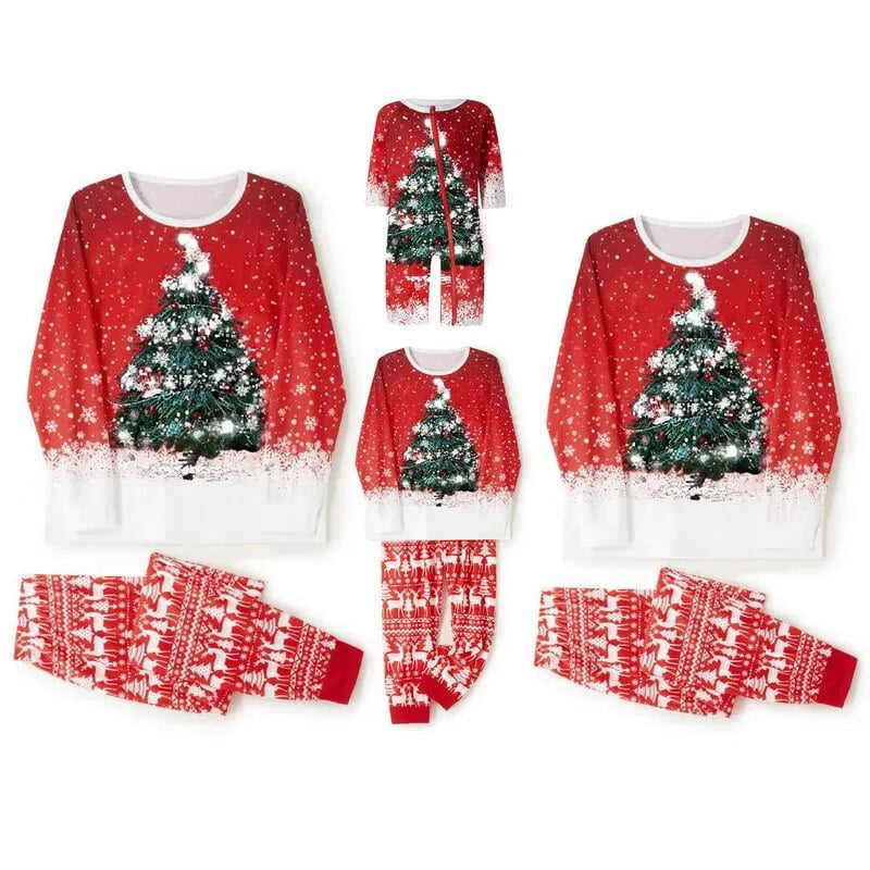 Pyjama Famille Noël - Ensemble Papa Maman Enfants - Pyjama Imprimé Fêtes