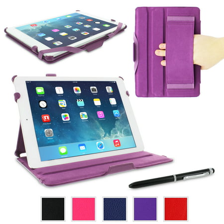 iPad Air Case, Apple iPad Air 1 Case, rooCASE Slim Fit Leather PU Lightweight Folio Stand Smart Cover Auto Sleep/Wake for Original iPad Air 1