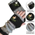 thumbnail image 3 of Cotonie Autumn and Winter Style Fashion Warmth Stitching Embroidered Gloves Women, 3 of 3