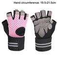 thumbnail image 2 of Hukapapa Guantes de Fitness para Levantamiento de Pesas, Guantes Deportivos de Medio Dedo Antideslizantes y Transpirables, Rosa, L,, 2 of 5