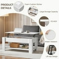 thumbnail image 4 of Yaheetech Lift Top Coffee Table with Hidden Compartment and Open Shelf, White, 4 of 7