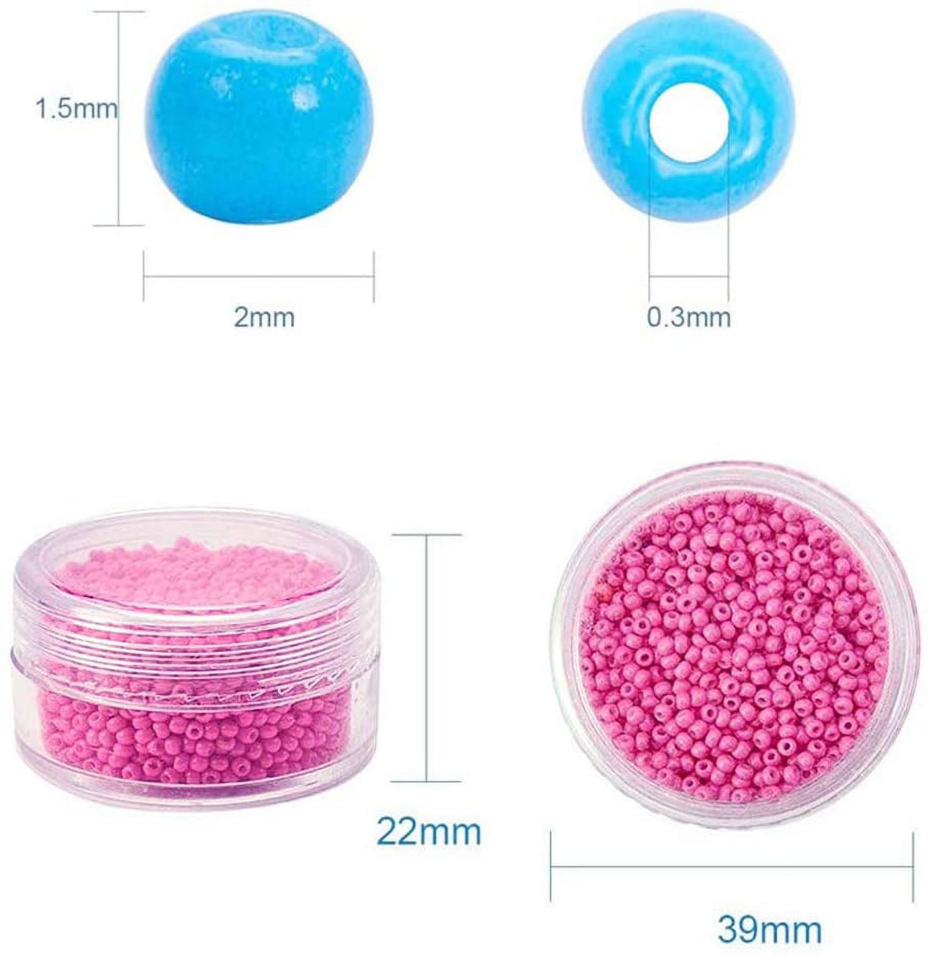 24000 Pcs 11/0 Multicolor Beading Glass Seed Beads 24 Colors 2mm Round Pony Bead Mini Spacer Beads with Container Box