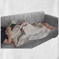 thumbnail image 6 of Longhorn Soft Flannel Fleece Throw Blanket, Essential Bull Skull Illustration Print with Themed Ornaments, Cozy Plush for Indoor and Outdoor Use, 60" x 80", Cream Multicolor, by Ambesonne, 6 of 6