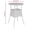thumbnail image 5 of vidaXL Dinner Table Round Garden Dining Table Acacia Wood and Poly Rattan, 5 of 13