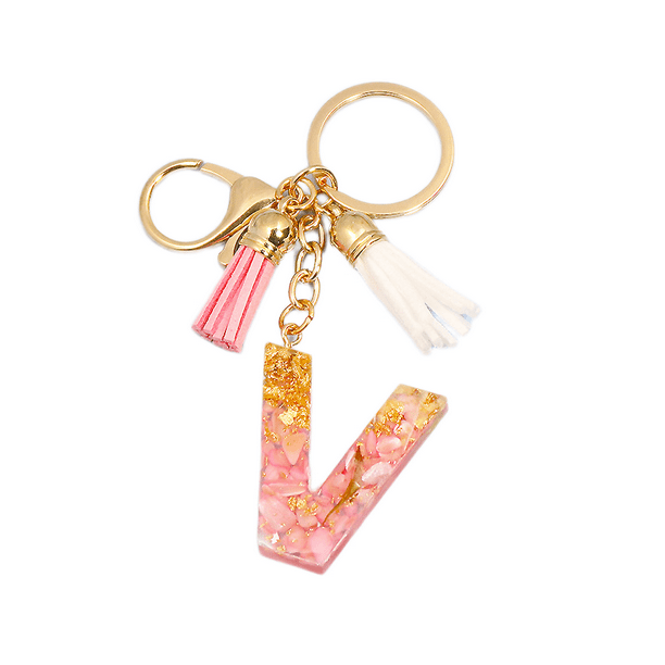 Cute Initial Keychain A Z Letter Sparkly Glitter Key Chain Premium