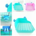 thumbnail image 3 of Youkk Corrosion-resistant Rabbit Litter Box Toilet Made Of Plastic Wear-resistant Small Animals Toilet blue, 3 of 6