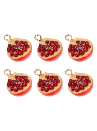 70pcs Fruit Charms Pendants 7 Style Fruit Simulation Pendants 3D Acrylic Fruit Charms Imitation Food Dangle Charms Links with Loop