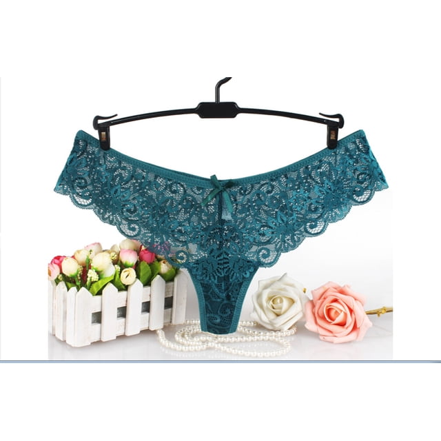 VISgogo Mujeres Intimates G-string, Tanga de encaje ultrafino, Bragas sexy transparentes Ropa interior VISgogo moda