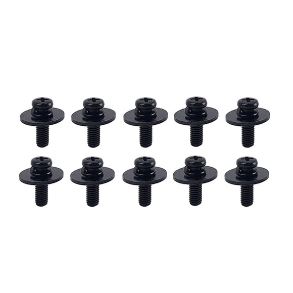 ziyahi Pack of 10 Drum Lugs Screws Metal Portable Percussion Musical Instrument Portable Replaceable Hardware Repairing Spare Parts Black WC23