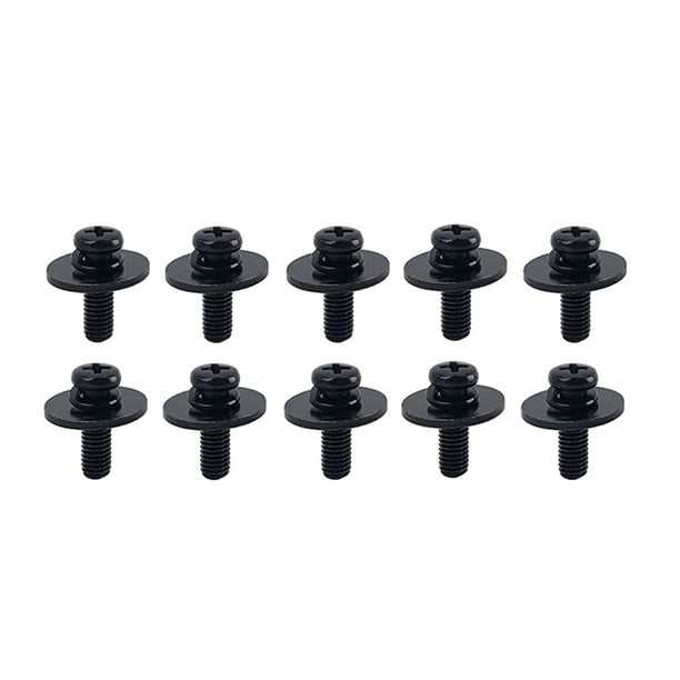 Advancent 10 piezas de tornillos de orejetas de tambor de percusión portátil de Metal, piezas de reparación de Hardware de montaje de repuesto Accesorios para instrumentos musicales Negro WC23
