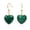 Gold Heart Malachite, variant on 925 Sterling Silver Heart Rose Quartz Earrings for Women Natural Pink Stone Rose Quartz Jewelry  Gift for Girlfriend