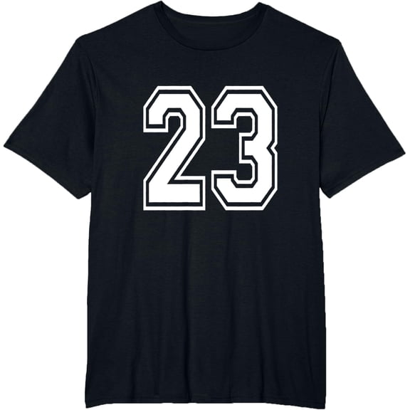 t-shirt Number 23 T-Shirt Birthday Varsity Sports Team Jersey T-Shirt mens，black，women，funny，men，journey，Crew Neck, Short Sleeve,printing
