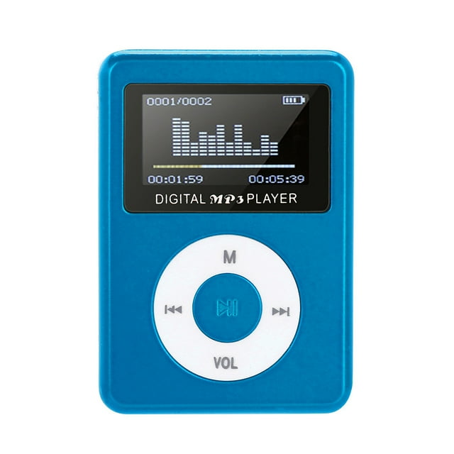 Kadlawus USB Mini MP3 Player for Portable Music, Metal Body Mini LCD Screen, 32GB SD/TF Card Support, 3.5mm Headphone Jack for Audio , Language Learning
