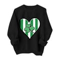 thumbnail image 1 of Suéteres de Manga Larga de Mujer con Cuello Redondo Impreso Suelto Casual para la Fiesta Del Día de San Patricio Y el Uso Diario, 1 of 6