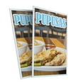thumbnail image 4 of Pupusas 24" x 36" Double Sided A-Frame Sidewalk Sign Includes 2 Plastic Inserts Foldable Portable White Signicade Sandwich Board Authentic Salvadoran Cuisine Freshly Made Food, 4 of 6