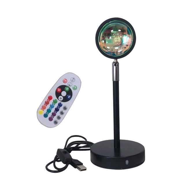Proyector RGB USB 5W Control remoto Lámpara de proyección Fondo ajustable Luz de proyección de suelo, tubo recto Kearding HA006272-02