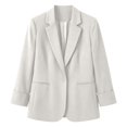 thumbnail image 4 of Women's Open Front Blazer Jacket Long Sleeve Lapel Casual Sophisticated Lightweight Office Jacket Loose Fit for Work and Leisure White,XXL, 4 of 4