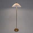 thumbnail image 5 of Sienna 62" Japandi-Inspired LED Gold Floor Lamp with White Pleated Cone Shade, 5 of 5