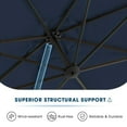 thumbnail image 6 of 12 FT 2 Tiers Round Patio Umbrella Outdoor Cantilever Umbrella, Navy Blue, 6 of 6