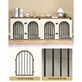 thumbnail image 6 of Dog Crate Furniture, 71" Heavy Duty Dog Kennels with Divider, Pads, Side Table, TV Cabinet, 6 of 8