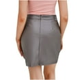 thumbnail image 3 of IROINNID Women's Fashion High Waist Sexy Leather Skirt Short Empire Waist Short Solid Color Skirt, 3 of 7