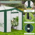 thumbnail image 6 of EAGLE PEAK 8x12 Portable Walk in Greenhouse , Heavy Duty Instant Pop Up Green House, Front Roll Up Zipper Entry Door and Mesh Windows, Green/White, 6 of 9