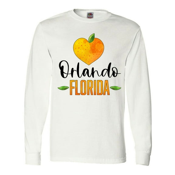 Inktastic Orlando Florida Orange in Heart Long Sleeve T-Shirt